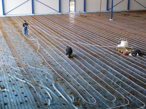 Vloerverwarming Vloerwerwarming in bedrijfshal Wieringerwerf