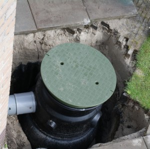 Ingegraven buffervat van 800 liter